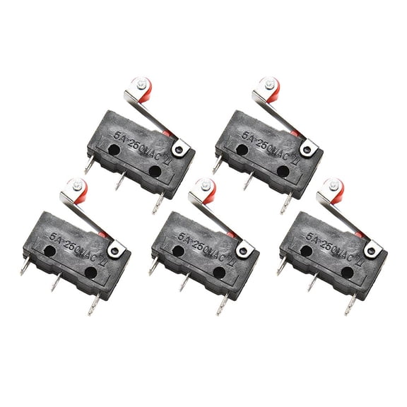 5Pcs Limit Door Switch Button 3Pin Compact Size 5A 250V For Appliances