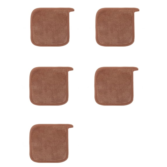 5Pcs Long Cosmetic Makeup Removal Cloths Gentle Polyester Fabric Towels For Daily Skincare Routine