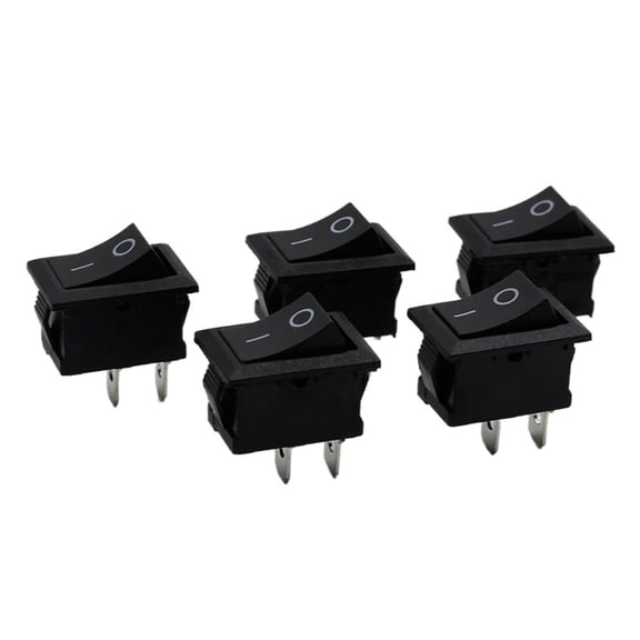 5Pcs/Lot Black Push Button Mini Switch 6A-10A 110V 250V KCD1 2Pin Snap-in On/Off Rocker Switch 5PCS/Lot 21MM*15MM BLACK