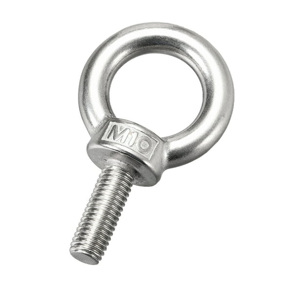 5Pcs M10x25mm Thread 25mm Inside Dia 42mm OD Stainless Steel Lifting Eye Bolt