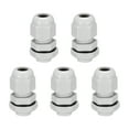 thumbnail image 1 of 5Pcs M12 Cable Gland Waterproof Plastic Wire Glands Joints White for 2-5mm Dia, 1 of 3