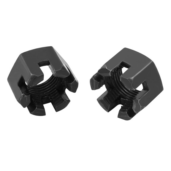 5Pcs M18 x 1.5mm Pitch Black Hex Slotted Castle Nut,Grade 4.8 Carbon Steel Hexagon Castle Nuts for Wheel Bearings,Mechanical Equipment
