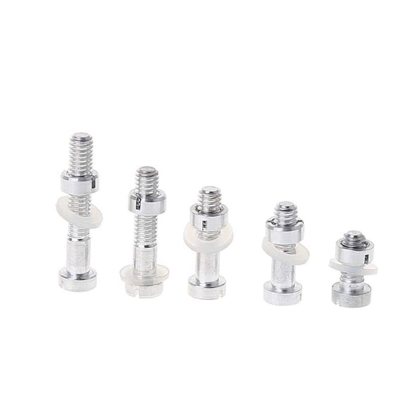 IMCBSTT 5Pcs M2.5 Screws Bolt Nut Washers Set Turntable Headshell Stylus Mounting Vinyl LP Record PlayerAluminum alloy