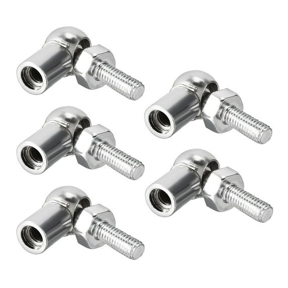 5Pcs M6 Female Thread 6mm Round Handle Dia A3 Steel Gas Spring End Fitting