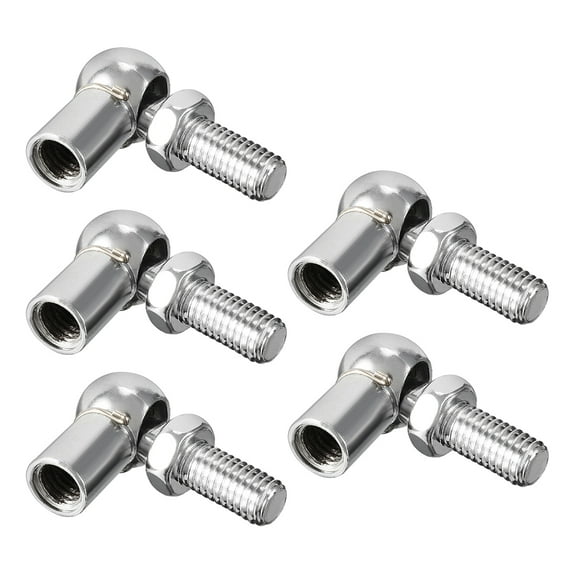 5Pcs M6 Female Thread 8mm Round Handle Dia A3 Steel Gas Spring End Fitting