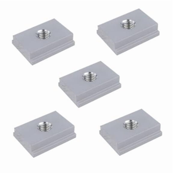 5Pcs M6 T-Track Slider Sliding Nut Aluminum Alloy T Slot Nut for Woodworking Tool Jigs Screw Slot Fastener