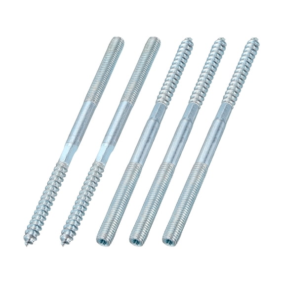 5Pcs M8 Hanger Bolts, 5.51"(140mm) Length Double Headed Hanger Bolts