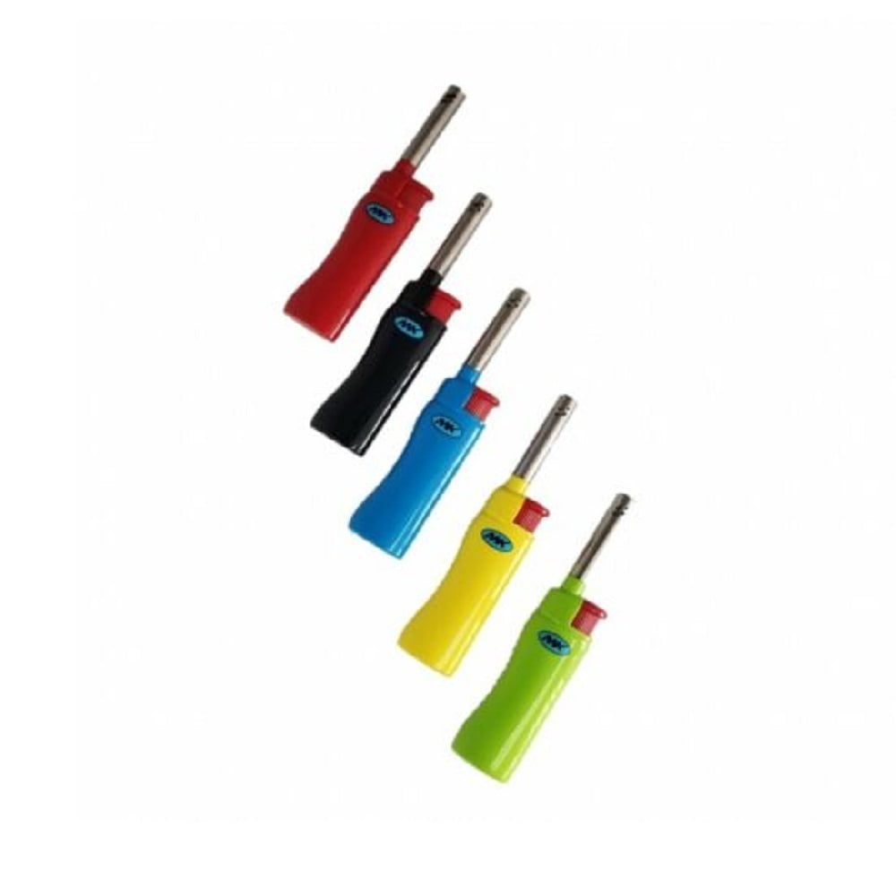 5Pcs MK LIGHTER Full Size Refillable Windproof Assorted Colors Candle