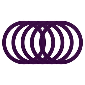 Uxcell 5 Pcs Lightweight Magnetic Adapter Ring Magnetic Wireless Charger Conversion Kit Purple