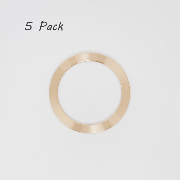 5Pcs Magnetic Phone Ring Holder for MagSafe, Universal Metal Rings Sticker Compatible for Magsafe Magnetic iPhone 14/13/12 Mini Pro Max,for Galaxy S23/S22/S21 Ultra and Phone Case - Gold