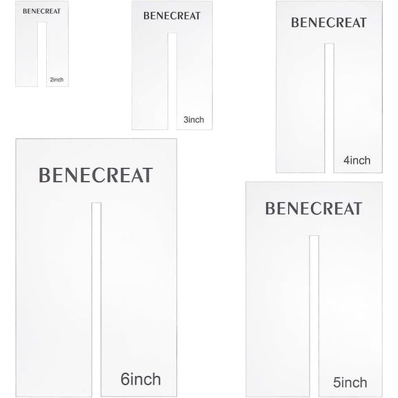 5Pcs Maker Templates 2"/3"/4"/5"/6" Acrylic Tie Boards Craft Sewing Tool
