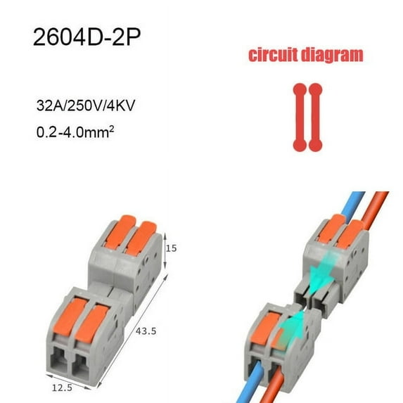 Male to Female Mini Quick Wire Connectors Universal Compact Electrical Wiring Connectors Plug-in Conductor Terminal Blocks