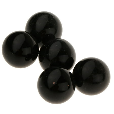 5Pcs Marble 40mm Glass Marbles Balls Decoration Black