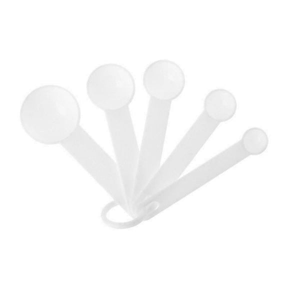Fasiaou 5Pcs/set Measuring Spoon For Baking Plastic Teaspoon Tablespoon Utensil Kitchen Mothers Day Gifts for Mom
