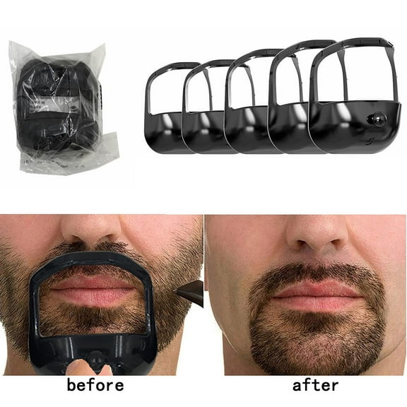 5Pcs Men's Beard Styling Template,Elegent Shaping Tool Trimming Styling,for Handsome Male