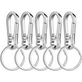 thumbnail image 1 of 5Pcs Metal Keychains Keyring Key Chain Ring Clip Holder Organizer for Home Car Keys Key Finder Women Men, 1 of 6