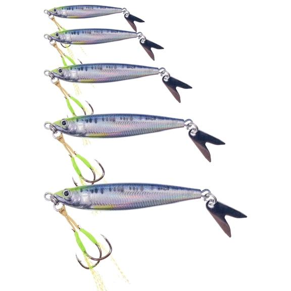 5Pcs Metal Spoon Fish Lures Fishing Lures Spinner Baits Casting Fishing Lures Baits Fishing Spoons Lures Sequins Baits