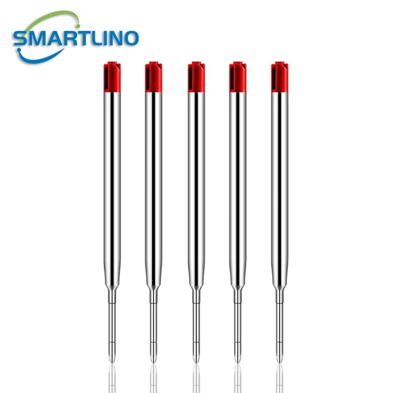 5Pcs Metal Tactical Pen Refills Replacement Gel Ink Refills for