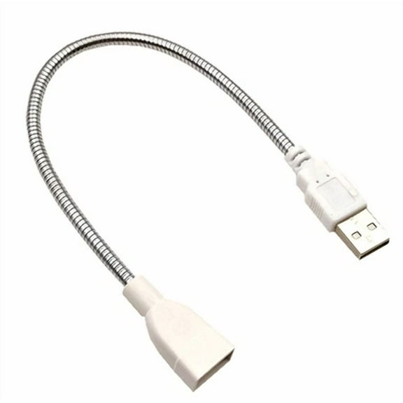 5Pcs Metal Usb Hose Usb Lamp Extension Cable Usb Power Cord Desk Lamp Metal Hose