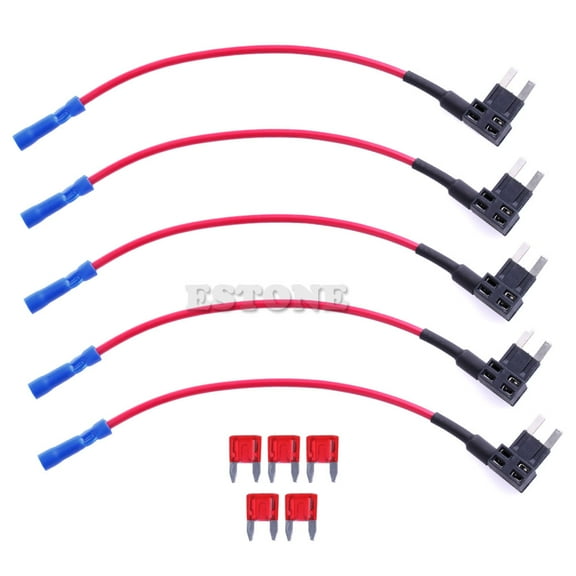 5Pcs Mini ATM Fuse Adapter tap Dual Circuit Adapter Holder For Car Auto Truck