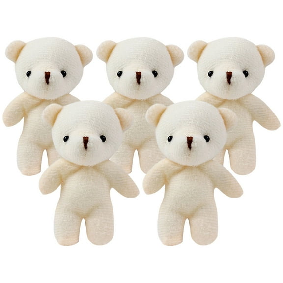 Raindrops Mini Bear Stuffed Animal Toys Beige Cloth 5Pcs For DIY Project