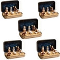 thumbnail image 1 of 5Pcs Mini Christmas Nativity Set in a Tin Box, Pocket Size Figure Nativity Scene Decoration Set,Religious Easter Gift for Friends and Family, 1 of 5
