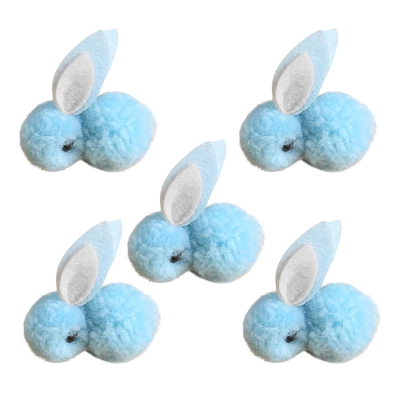 5Pcs Mini Plush Easter Bunny Animals Tiny Stuffed Rabbits Soft Miniature Stuffed Animals for Easter Basket Stuffers Egg Fillers DIY Crafts Party Decoration