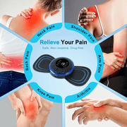 Ginpey Pro Electric Pulse Rechargeable Portable Muscle Massager Stick w/ 5 Packs Pad, 5 Piece