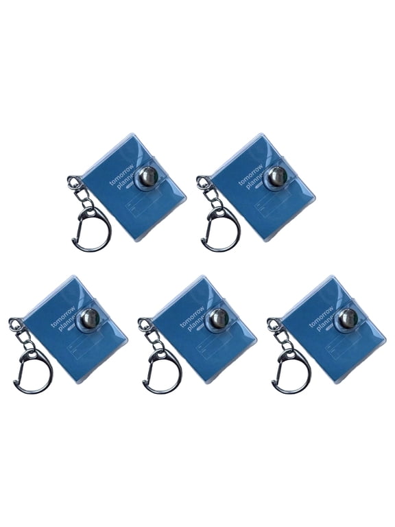 5Pcs Miniature Notepads With Keyring Tiny PVC Notebook Small Memobook Keychain Refillable Journal For Backpacks Charm