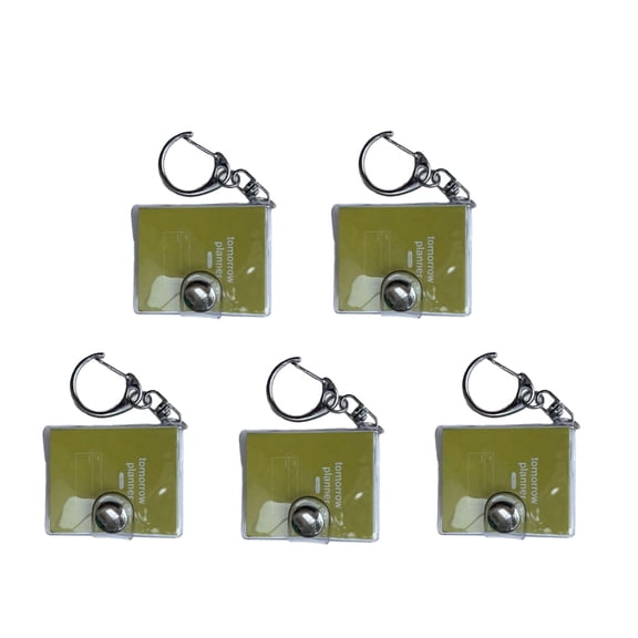 5Pcs Miniature PVC Notebook Keychain 35x45mm Pocket Note Book Memobook Refillable Journal Keychain For Bag Charm