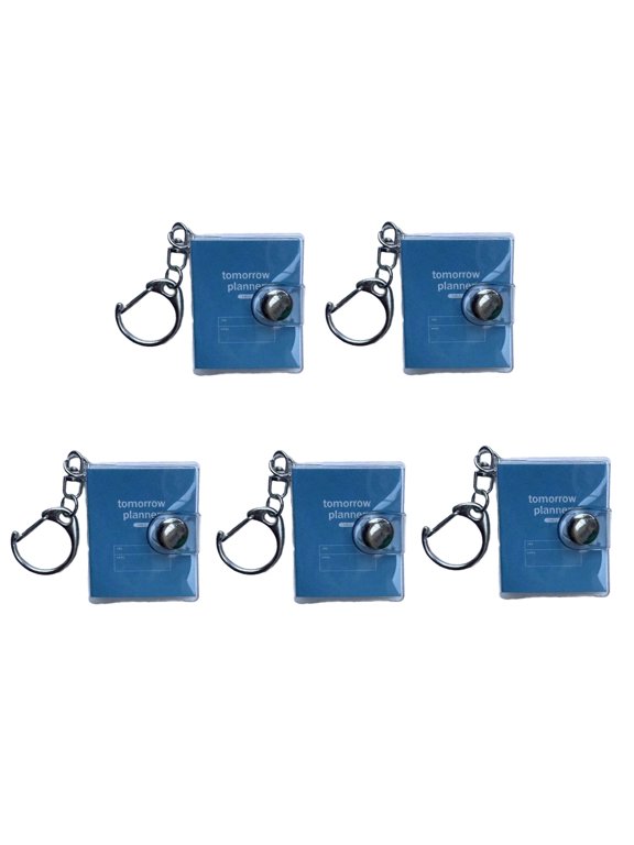 5Pcs Tiny Travel Notepads Keychain Refillable Journal Miniature Notebook Memobook Pocket PVC Note Book for Bag Charm