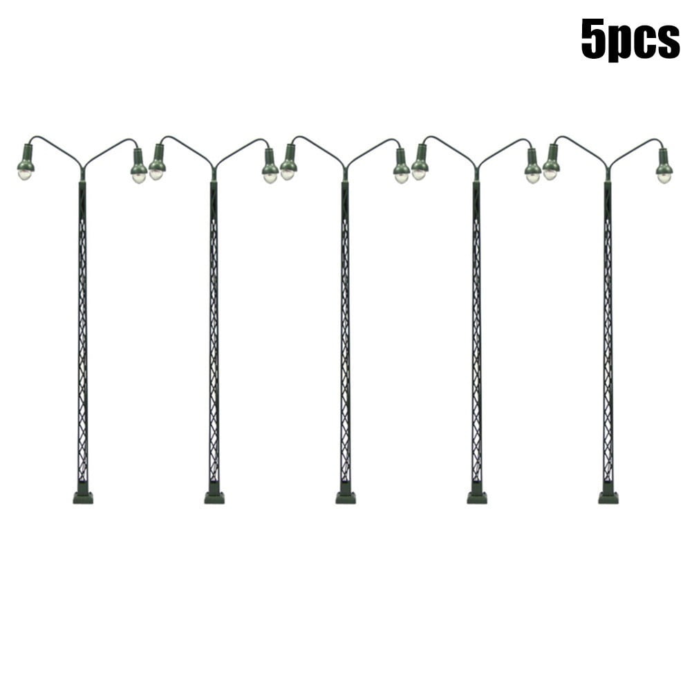 5Pcs Model Railroad Lights Lattice Mast Light Gauge H0 187 LED Light