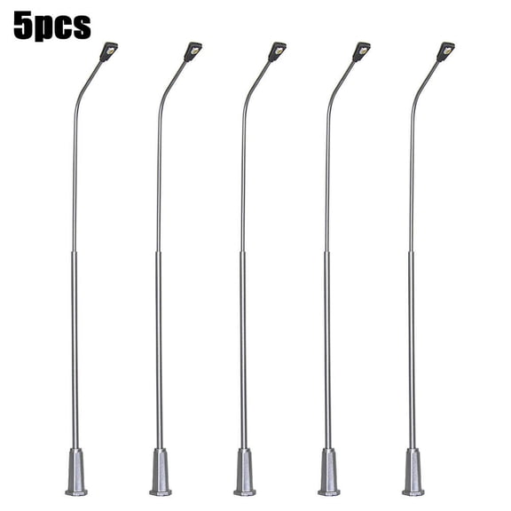 5Pcs Model Railway Street Lamps Gauge 0 20cm Bonsai Decor Garden Landscape Scene Model Building Courtyard LED Street Light