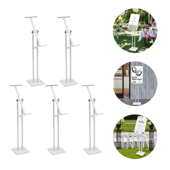 5Pcs Modern Poster Display Frame Adjustable Floor Poster Frame Metal Sign Stand