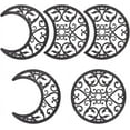thumbnail image 1 of 5Pcs Moon Phase Wall Decorations Moon Wall Art Decor Hanging Boho Wooden Decoration Set Aesthetic with Stickers, 1 of 9