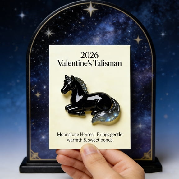 5Pcs Moonstone Horse Ornament, BRELIL 2026 Pocket Hug Horse Ornament, Moonstone Decoration For Gentle Warmth Sweet Bonds, Miniature Figurine Keepsake Gift For Christmas Stocking Home Office Desk