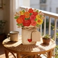 thumbnail image 1 of 5Pcs Mothers Day Gifts, Cagogo Mother's Day Gifts Decorations, Wooden Crafts Flower Ornaments, Natural Wood Graffiti Wood Chips, Handmade Home Decor for KidsChildren, Living Room Tabletop Display,, 1 of 6