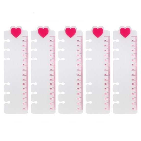 5Pcs Multifunction Plastic Bookmarks Ruler 6 Hole Pre-Punched Binder Ruler Page Divider For Refillable Journal Notebook