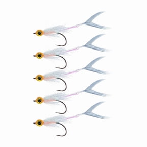 5Pcs Multipurpose Forked Tail Flashing Fly Fishing Lures Fishing Jig Hook
