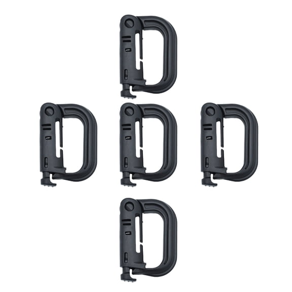 5Pcs Multipurposes D Rings Locking Buckle Clip Hanging Hook for Webbings Tactic Link Snap Backpacks Outdoor Tool