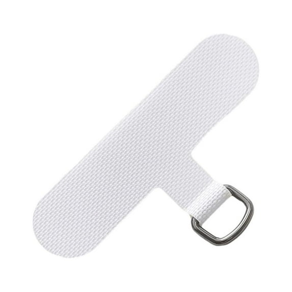 5Pcs NEW Detachable Replacement Phone Hanging Cord Patch Tether Pad Phone Anti-lost Lanyard Nylon WHITE
