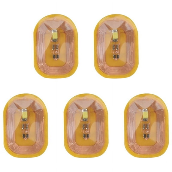 5Pcs NFC Flash Nail Sticker LED Bare Chip Intelligent Luminous Lamp Enhancement, White Light
