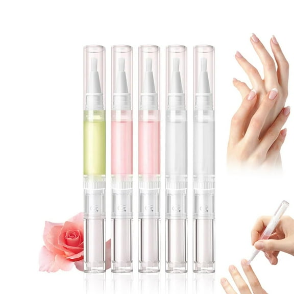 5Pcs Nail Growth Pen, Stem Cell Nail Growth Pen, Nail Growth Oil Pen, Stem Cell Nail Growth Pen, Cuticle Oil for Nails Strengthener (3 Scent Mix)