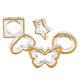 5Pcs Napkin Buckle Simple Acrylic Butterfly Heart Napkin Rings Wedding ...