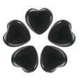 thumbnail image 1 of 5Pcs Natural Heart Stone Quartz, Heart Worry Stones for Balancing Worry Bulk Black, 1 of 5