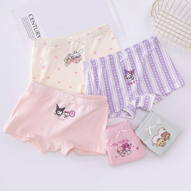 5Pcs New 2024 Sanrio My Melody Panties Girls Kawaii Anime Kids Clothes