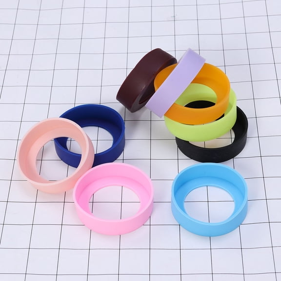 5Pcs Non Slip Silicone Cup Mat Heat Resistant Mug Holder for Bottle Table Surface Protection Assorted