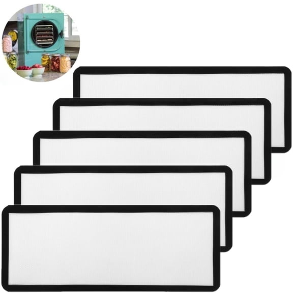 5Pcs Non-Stick Baking Mats, 17 x 6.8in Air Fryer Silicone Baking Trays for High Temperature, Freeze Dryer Trays