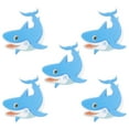 5Pcs Nonslip Bathroom Stickers Adhesive Bathtub Decals Cartoon Marine