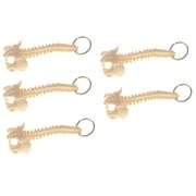 HELLERY 5Pcs Novelty Keychain for unisex adult, Mini Handcrafted Human Spine Skeleton